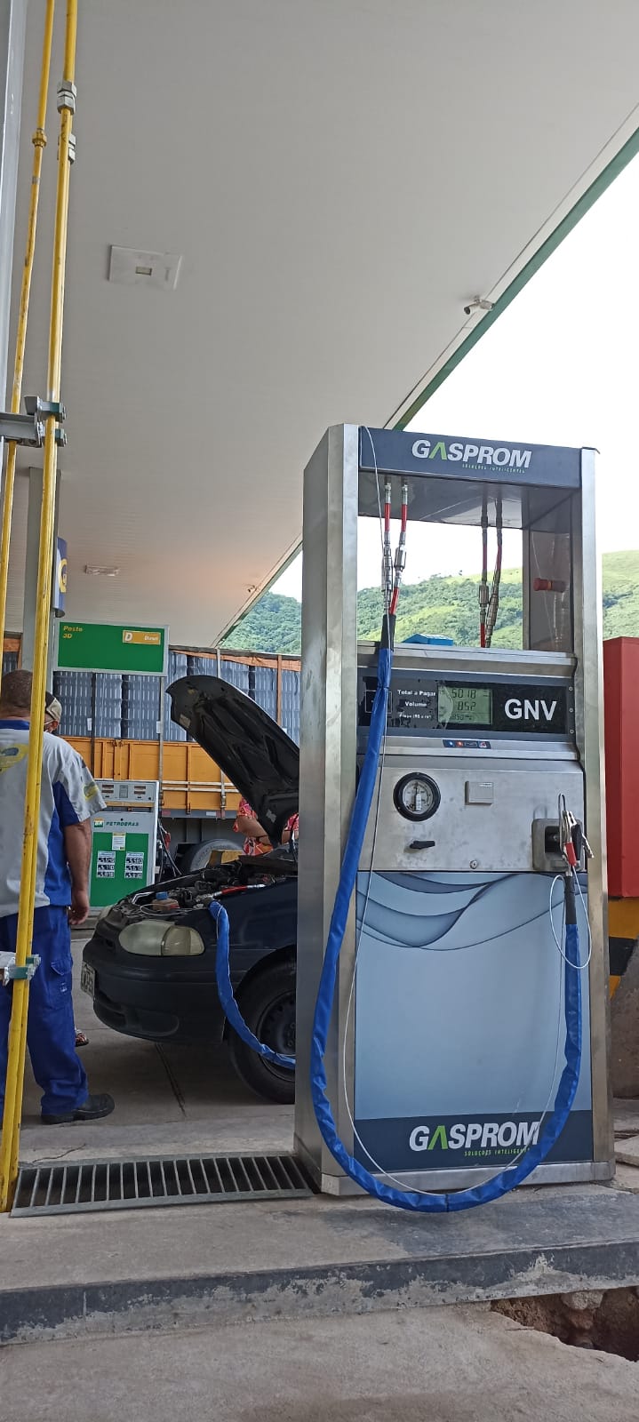 Dispensador de GNV, para abastecimento de gas natural para eiculos leves