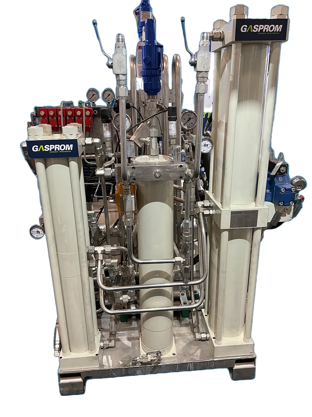 Booster de GNV da Gasprom para recompressão a partir de carreta