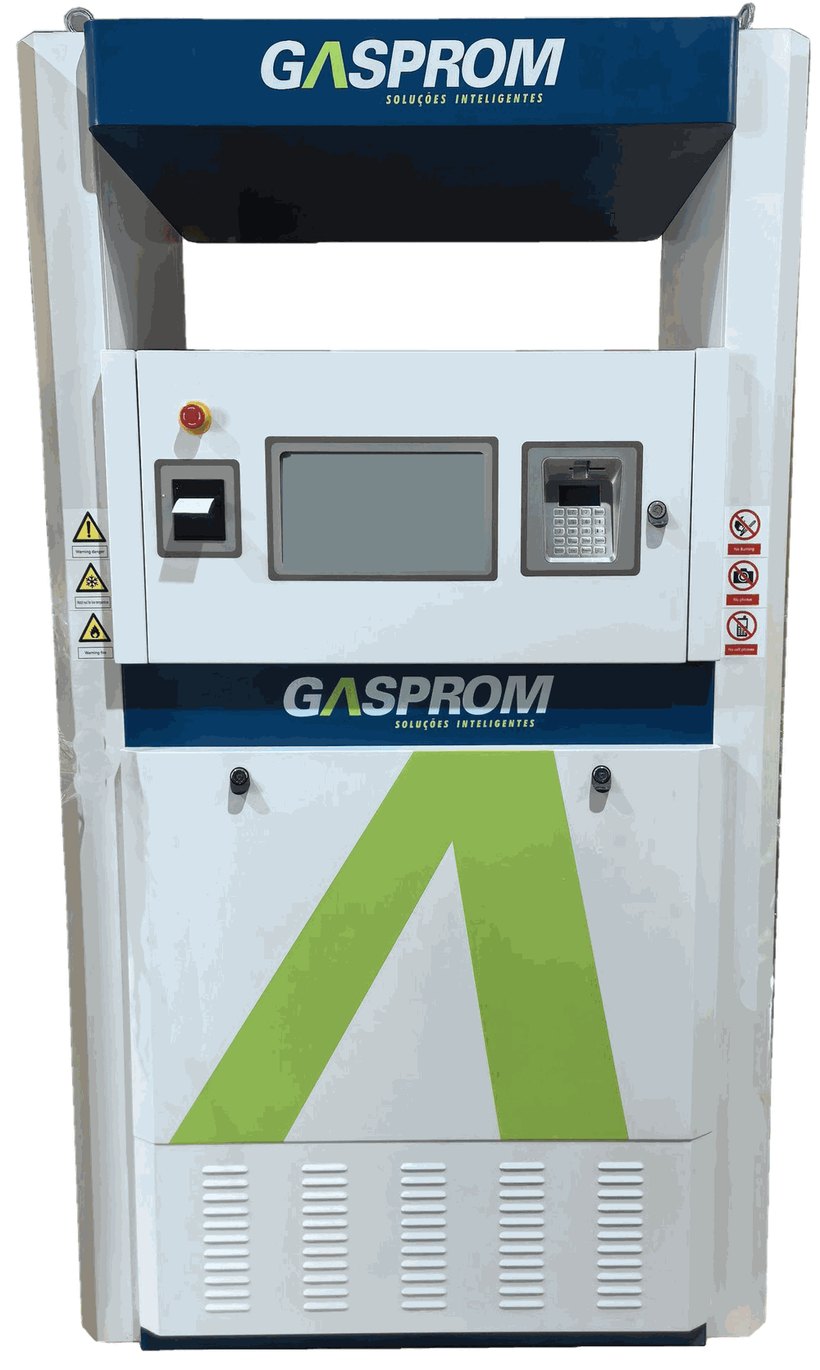 Dispenser de abastecimento de gás natural fabricado pela Gasprom