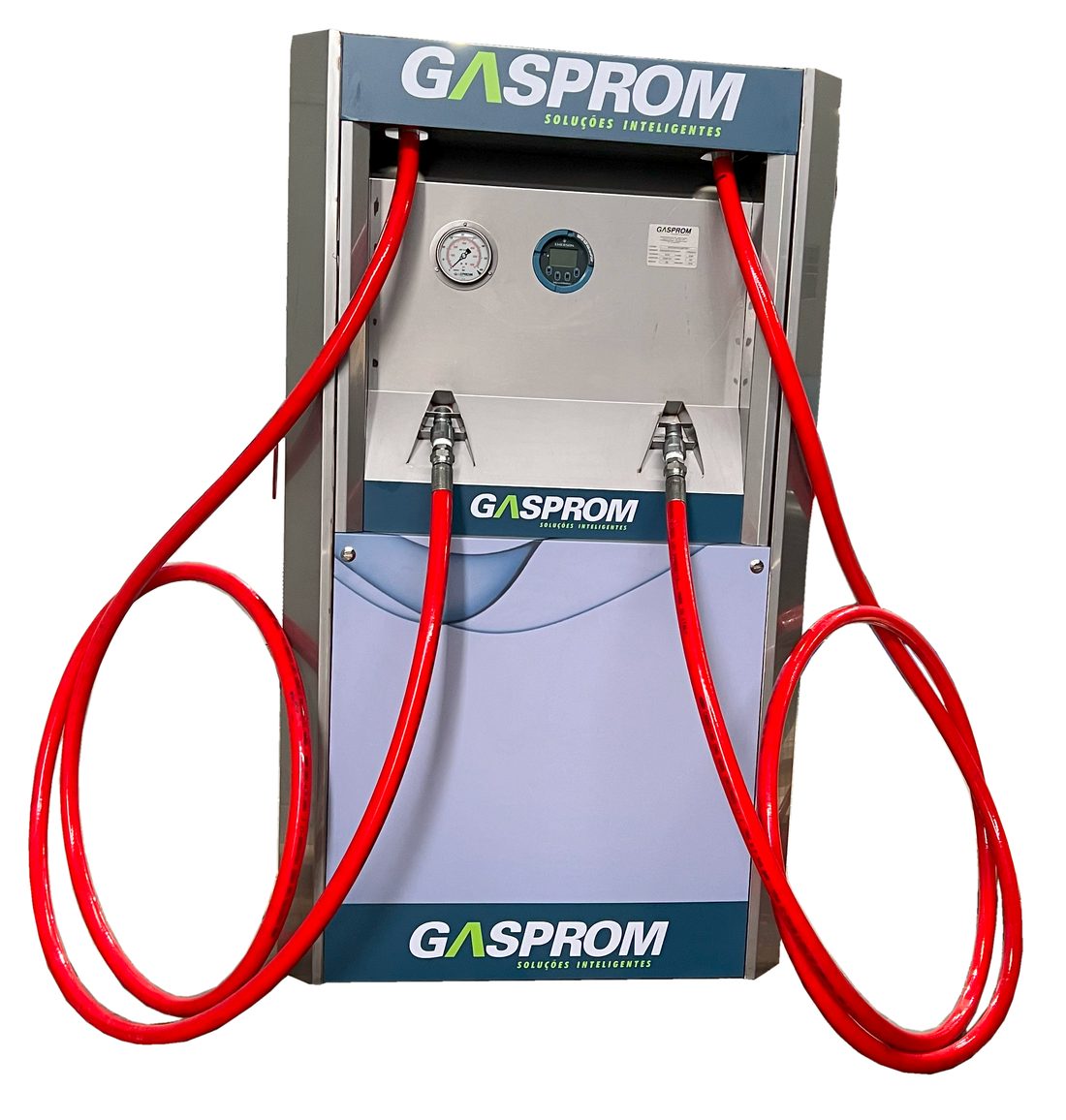 Dispenser Metaponte da Gasprom com medidor mássico Coriolis para medição fiscal e carregamento de GNC