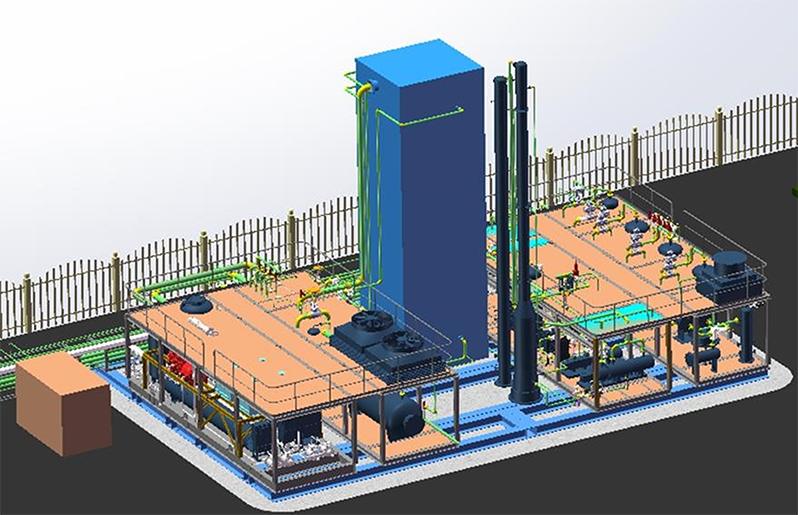 Planta modular de liquefação de GNL small scale