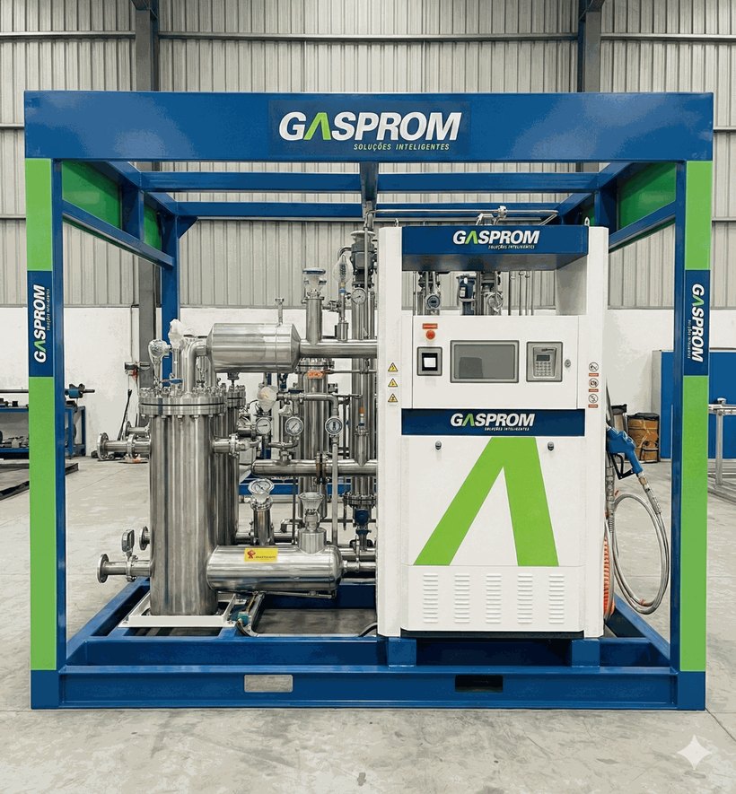 Skid criogênico de transferência de GNL fornecido pela Gasprom